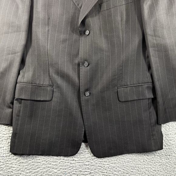Yves Saint Laurent Mens 44L Pinstripe 100% Worsted Wool Blazer Sport Coat VTG - Picture 3 of 14